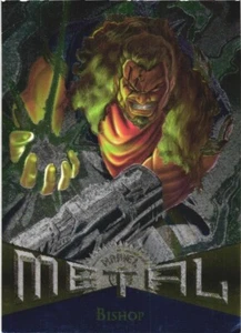 1995 Fleer Marvel Metal Trading Card #86 Bishop X-Men MCU - Picture 1 of 2