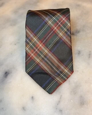 Corbata a Cuadros Paul Fredrick 100% Seda Hecha en Italia Foto 1 de 4