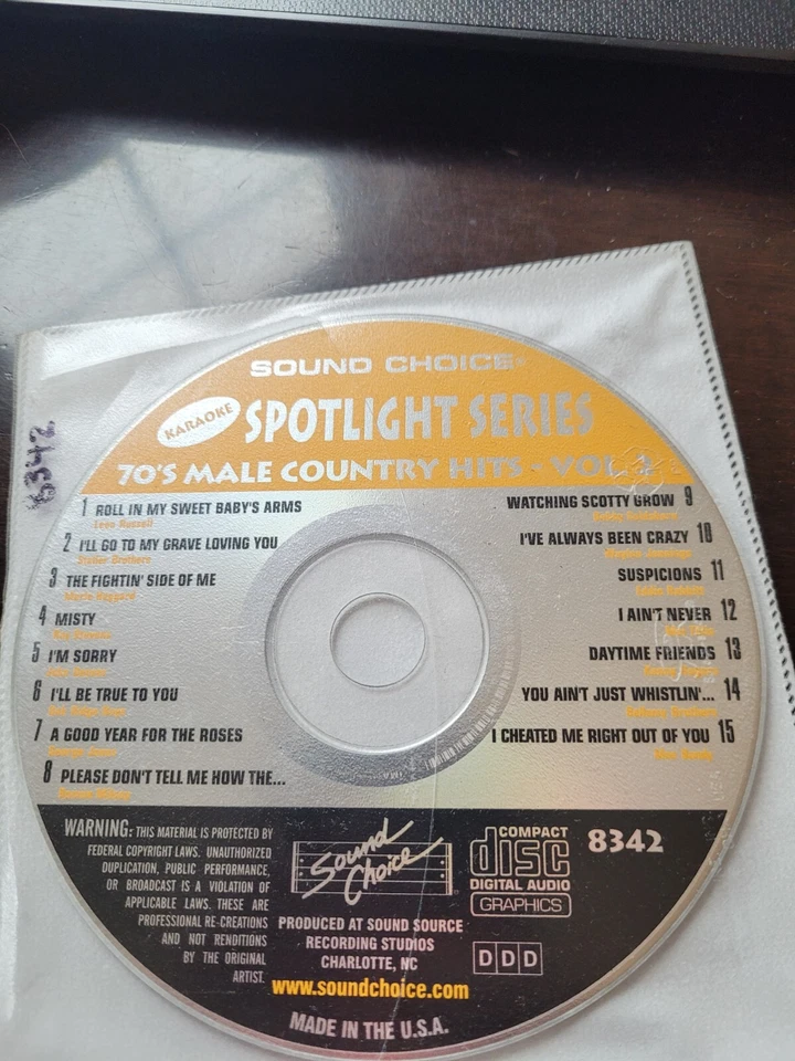 CDG de karaokê SC8342 70'S COUNTRY HITS ESCOLHA DE SOM - Imagem 1 de 1