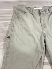 Vintage 90s Y2K Tommy Hilfiger Wide Leg Carpenter Baggy Skater Jeans Size 10x35