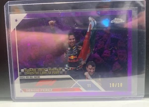 2023 Topps Chrome F1 Sergio Perez Monte Carlo 2022 Purple Refractor 10/10 - Picture 1 of 2