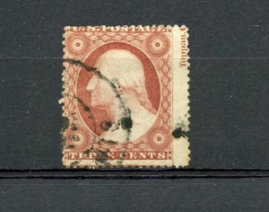 KMC4076-U.S. #30A (U255) Washington 5¢ brown, type II, used, F, F-VF, CV$280.00 - Picture 1 of 2