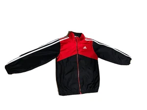 Adidas, Youth, Three Stripe Full Zip Up Jacket Black Boys Size 6, Talla. 6 - Picture 1 of 4