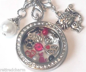 ❤️ CADENA DE MEDALLÓN CON ENCANTO FLOTANTE DE 18 KGP ~LOVE MY CAT 😺 Maullido ~ ENCAJARÁ con búho de memoria❤️ - Imagen 1 de 7