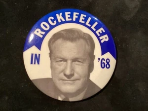 ROCKEFELLER IN 68 3 1/4 INCH POLITICAL BUTTON - Picture 1 of 2