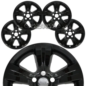 4 fit Jeep Patriot Compass 2011-2017 BLACK 17" Wheel Skins Hub Caps Rim Covers - Picture 1 of 10