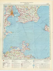 Russische sowjetische Militär-Technikkarte - KOBENHAVN (Dänemark) 1:500 000, Aufl.1974 - Bild 1 von 3