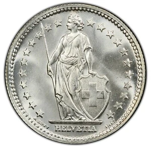 Switzerland - 1941 2 Francs - PCGS MS67 - STUNNING LUSTROUS PERFECTION! - Picture 1 of 4