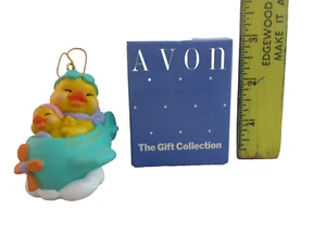 Avon Easter Eggspression Flying Eggspress Ornament Yellow Chick in Airplane - Picture 1 of 6