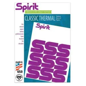 Spirit® Classic Thermo Tattoo Transfer Papier 8,5" x 11" 100 Blatt NEU! - Bild 1 von 6