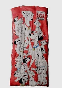 90s Vintage 101 Dalmatians Red Sleeping Bag Disneyana Collectible 28x54" Classic - Picture 1 of 11