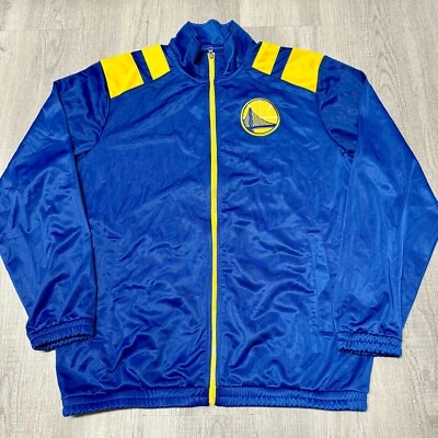NBA Golden State Warriors Full Zip Track Jacket Blue Gold Carl Banks GIII Sz XL - Image 1 of 4