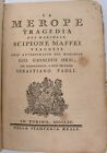 Maffei, Scipione: LE MEROPE Tragedia 1765 Torino Orsi Paoli TEATRO in Versi 