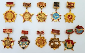 Original 11 Soviet Military Branches Pins/1980s/Obsolete-Vintage/FREE SHIP IN US - Picture 1 of 2