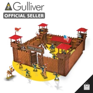 Fort Apache Vintage Old West Cowboy Indian Atlantic Figures Super Battle Playset - Picture 1 of 3