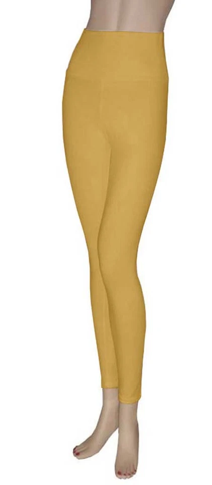 34-дюймовые длинные хлопчатобумажные леггинсы для йоги из спандекса со складным поясом от Emily Chen - Изображение 1 из 1