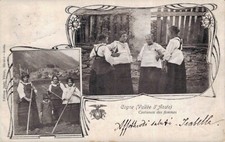Aosta Cogne Costumi vedutine spedita f. piccolo