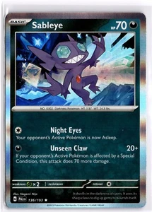 Pokemon Juego de Cartas Coleccionables Sableye 136/193 Escarlata y Violeta - Paldea Evolved Holo Raro - Imagen 1 de 1