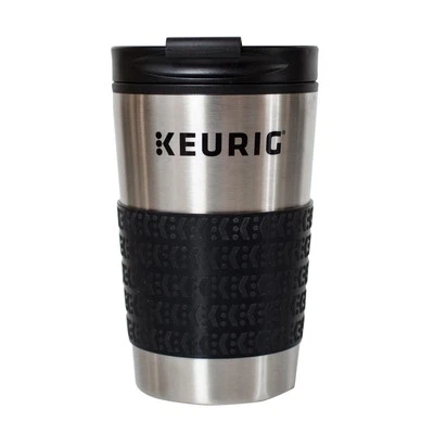 Keurig Travel Mug Fits K-Cup Pod Coffee Maker, 12 oz, Stainless Steel - Imagem 1 de 4