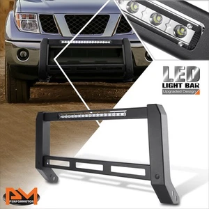 For 05-21 Nissan Frontier Front Bumper Grille Brush Guard Bull Bar w/ LED Strip - Bild 1 von 8