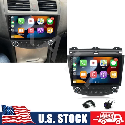 ABS Carplay Android Stereo GPS WIFI For Honda Accord EX-L Sedan 4-Door 2.4L 2007 - Image 1 of 4