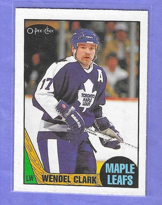 1987-88 O-Pee-Chee Wendel Clark Toronto Maple Leafs #12 Mint - Image 1 of 2