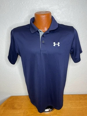 Boys Under Armour  S/S Polo/Golf Shirt Extra Large XL 18-20 Navy Blue - Image 1 of 4