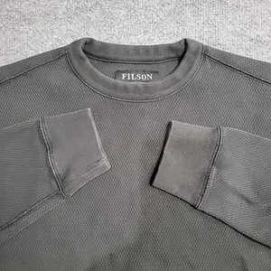 C.C. Filson Waffle Crew Thermo Sweatshirt Schwarz Herren XS Outdoor Wandershirt - Bild 1 von 9