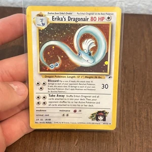 Pokémon TCG Erika's Dragonair Gym Heroes 4/132 SWIRL Holo Unlimited Holo Rare - Picture 1 of 7