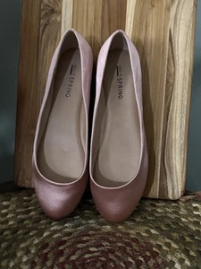 Call It Spring Women's Ballet Flats Size 6 Pale Pink With Silver Trim -New- - Picture 1 of 6
