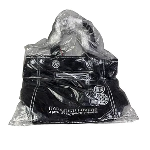 Harajuku Lovers Black Fatal Attraction Zipper Tote Bag Cuteness Read 18"x14" NWT - Picture 1 of 11