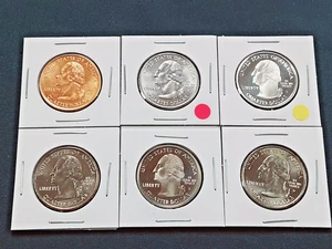 2006 North Dakota State Quarters Set! 6 Different coins! 1 90% silver!!  L56 - Picture 1 of 3