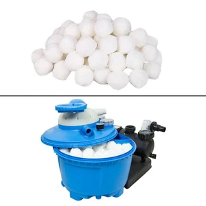 High Quality Pool Filter Balls Cleaning Ball Cleaning White 40mm Cotton Ball - Picture 1 of 9