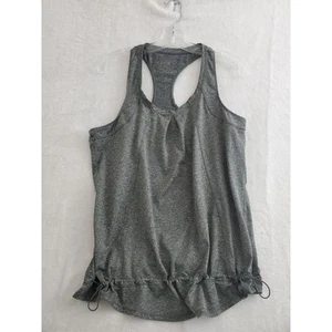 Weatherproof Womens Athletic Tank Top Large Gray Racerback Drawstring Waist - Picture 1 of 7