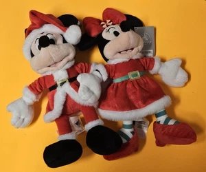 2020 Disney Parks Holiday - Peppermint Santa Minnie Mickey 14 Zoll Weihnachten Plüsch - Bild 1 von 2