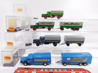 4x Brekina H0 1:87 Truck Büssing 7220 7400 74107 74505 Sg / Mint + Box #DI66-0,5 - Image 1 of 4