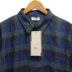 John Elliott Season Nine NEW Men's Sz 4 (XL) Green/Blue Plaid Sheer Cotton Shirt - Picture 1 of 6