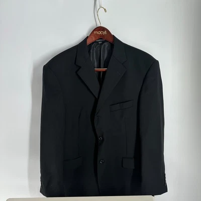 Роскошный тонкий шерстяной блейзер ручной работы Giorgio Cosani RM3 темно-черный размер 42 - Изображение 1 из 4