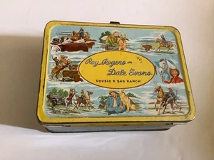 1950's Roy Rogers & Dale Evans Metal Lunchbox (No Thermos) - Picture 1 of 8
