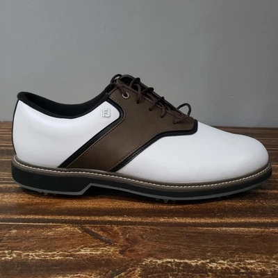 Zapatos de golf FootJoy FJ Originales para hombre talla 11,5 ancho 57022 blancos/marrones/negros para hombre Foto 1 de 4
