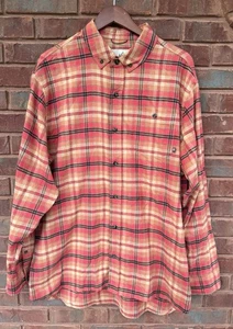 Camicia Duck Camp Uomo Tg XL Rossa Snapper Plaid Bottoni Manica Lunga Halloween - Foto 1 di 12