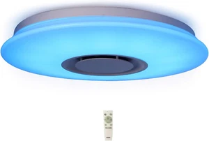 Upgrade 15 Inch Dimmable LED Music Ceiling Light with Bluetooth Speaker 24W, Blu - Picture 1 of 10