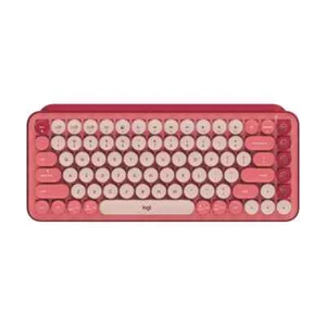Logitech POP Keys Wireless Mechanical Emoji Keyboard - Heartbreaker Rose English - Picture 1 of 9