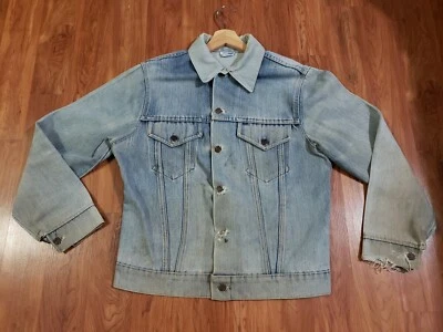 Chaqueta vaquera ligera Nelson rara vintage años 70 muy usada en desgastado sin bolsillo  Foto 1 de 4