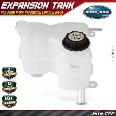 Front Coolant Reservoir Overflow Tank with Cap for Ford F-150 Expedition Lincoln - Image 1 of 4