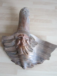 Tapicería de raíz tallada 27x25x6 cm rastrillo de bosque espíritu de bosque madera de abeto madera - Imagen 1 de 1