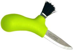 Swedish Knife MORA Mushroom Picking Stainless Steel real Horsehair Brush Lime