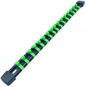 1/2 Inch, 3/8 Inch, and 1/4 Inch Drive Socket Rail Holders Yellow Orange Green… - Picture 1 of 7