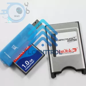 3 piece set NEW CNC 1.0GB CF CF card+CF-PCMCIA adapter+SSK USB2.0 card reader - Picture 1 of 3