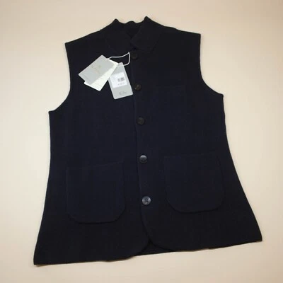 N Peal Cashmere Collared Milano Gilet Waistcoat / RRP £695 / Medium / Navy / 007 - Image 1 of 4